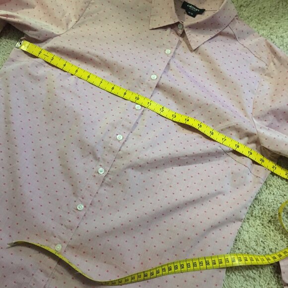 Olsen Europe Micro Polka Dot Cotton Blend Dress Shirt - Picture 13 of 16